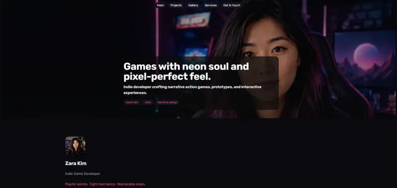 Arcade — Neon theme preview