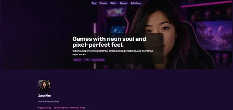 Arcade — Synthwave theme preview