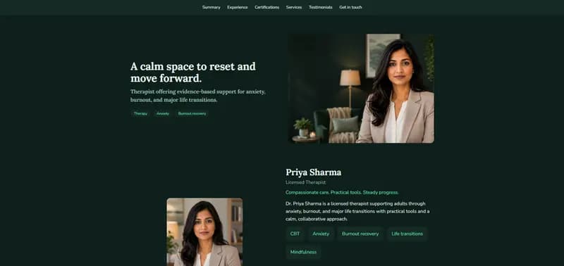 Clinic — Wellness theme preview