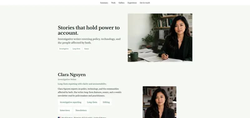 Editorial — Forest theme preview