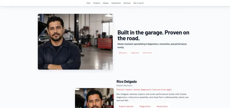 Garage — Chrome theme preview