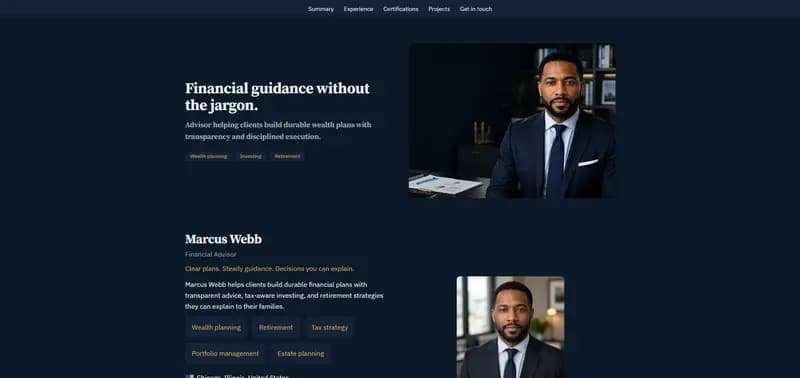 Ledger — Navy theme preview