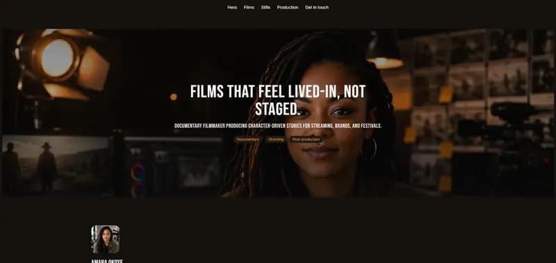 Reel — Amber theme preview