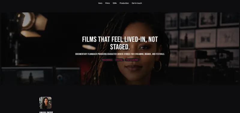 Reel — Cinema theme preview