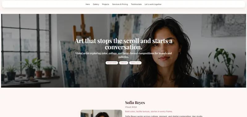 Studio — Blush theme preview