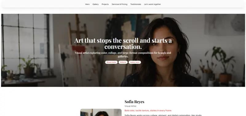 Studio — Gallery theme preview