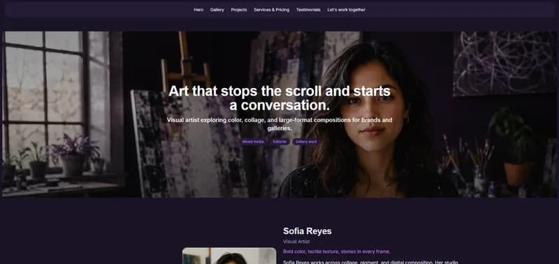 Studio — Plum theme preview