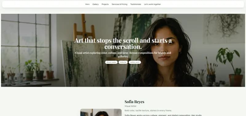 Studio — Sage theme preview