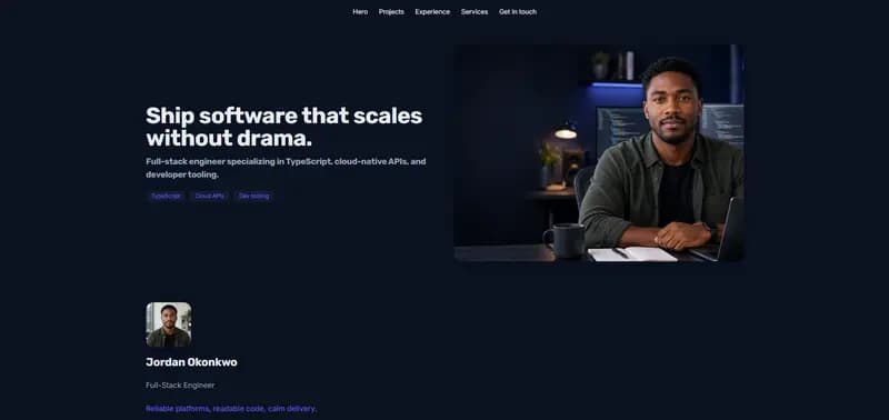 Tech — Midnight theme preview